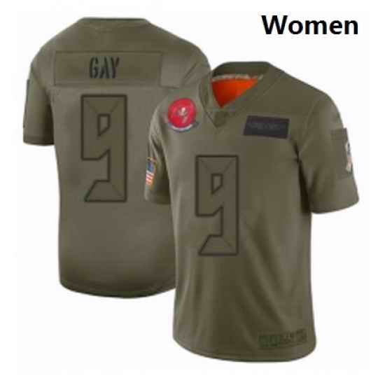 Womens Tampa Bay Buccaneers 9 Matt Gay Limited Camo 2019 Salute to Service Football Jersey